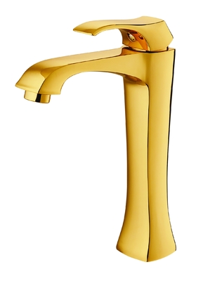 35 mm patroon licht gouden wastafel kranen lange hals wastafel kraan