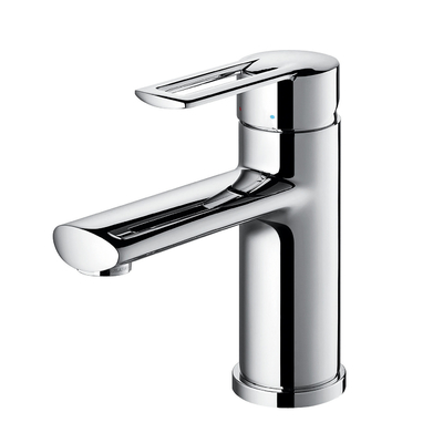 Enkele Gat Wastafel Kraan chroom Badkamer Kraan Zinken Handvat