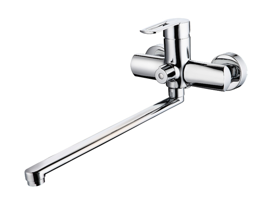 2 Gat Lange Uitloop Bad Kraan 35mm Cartridge Badkamer Warm Water Mixer