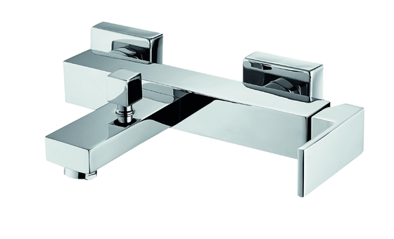Chroom 25mm Cartridge Douche Lager Kraan Vierkant Bad Douche Mixer