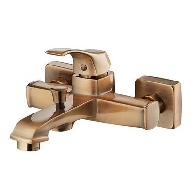 2 uitloop antiek messing bad mengkranen badkamer douche bad kraan