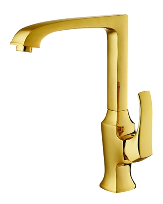 Van de de Keukenmixer van SABS Lichte Gouden Tapkraan 1 Handvatdek zette de Kraan van de Gootsteenmixer op