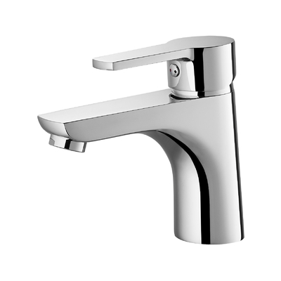 Verchroomde Zink Handvat Wastafel Kraan Hedendaagse Waterkraan 137mm Hoogte