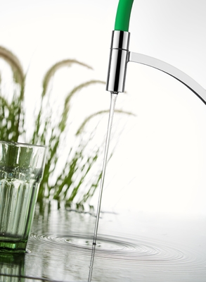 Siliconenslang Verchroomde keukenmengkraan Waterbesparende corrosiebestendigheid