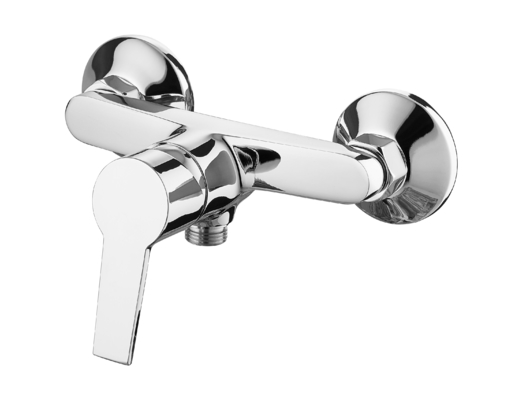 2 in één wandmengkraan Chrome douchekranen Handmatige bediening Sanitair ventielschakelaar