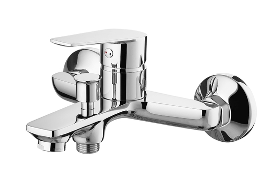 Chroom Messing Bad Douche Kraan Opbouw Enkele Hendel