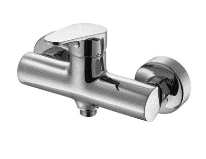 Verchroomde Messing Douche Mengkraan Badkamer Wandmontage