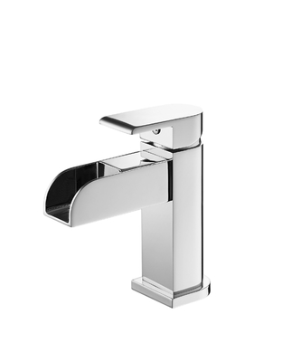 Badkamer gootsteen kraan dek montage enkel hefboom waterval bassin mixer kraan LED enkel gat chroom