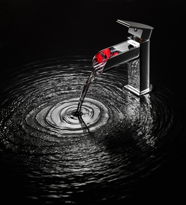 Badkamer gootsteen kraan dek montage enkel hefboom waterval bassin mixer kraan LED enkel gat chroom