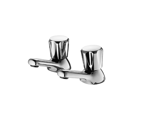 Bristan VAC 1/2 C MT Club Basin kranen met metalen koppen gechroomd